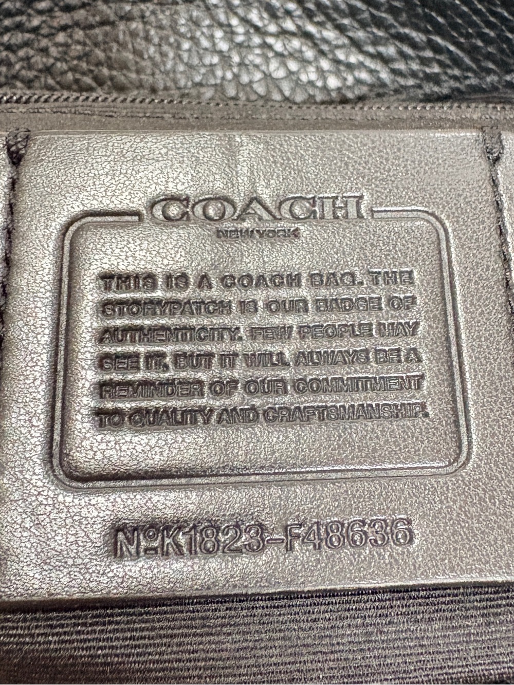 Coach Amber Hobo F48636 Black Exotic Mix Pebbled Leather Shoulder Bag - Picture 4 of 10